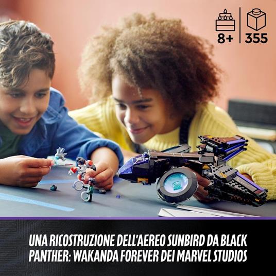 LEGO Marvel 76211 Sunbird di Shuri, Aereo Giocattolo di Black Panther, Giochi per Bambini con Supereroi, Idee Regalo - 2