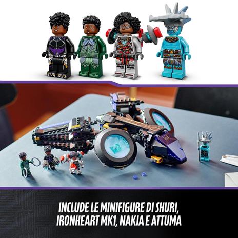LEGO Marvel 76211 Sunbird di Shuri, Aereo Giocattolo di Black Panther, Giochi per Bambini con Supereroi, Idee Regalo - 5