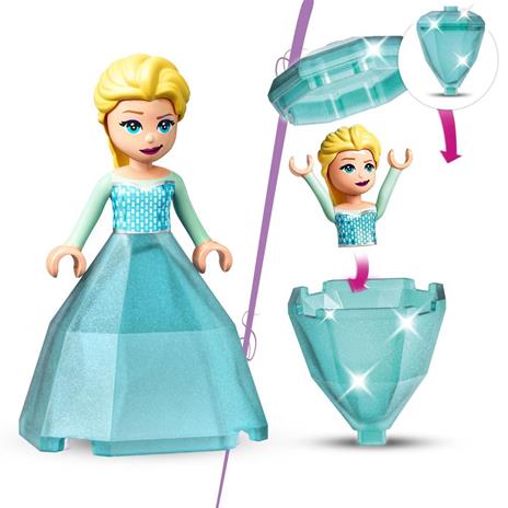 LEGO Disney 43199 Il Cortile del Castello di Elsa, Giocattolo con Principessa Frozen 2, Collezione Abito Diamante - 5