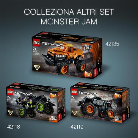 LEGO Technic 42134 Monster Jam Megalodon, da Camion a Macchina Giocattolo Low Racer Lusca, per Bambini di 7+ Anni - 6