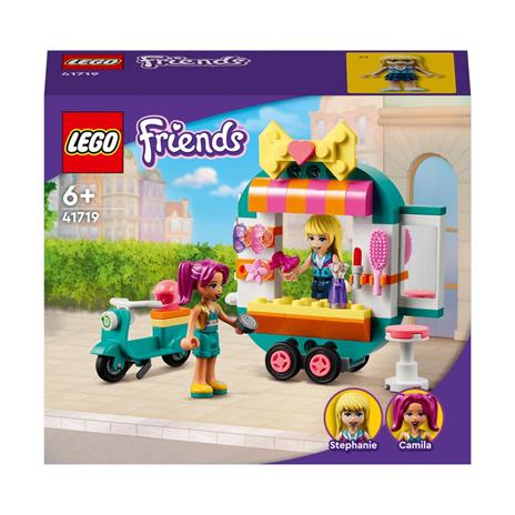 LEGO Friends 41719 Boutique di Moda Mobile, Parrucchiere e Accessori per Mini Bamboline, Giochi per Bambini dai 6 Anni