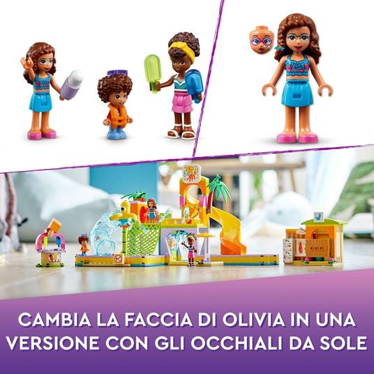 HOGOKIDS Friends Parco Acquatico 911 Pezzi – Giocattoli Da Costruzione Con 5 Scivoli E Piscina, Regalo Per Bambini 8-12+ Anni