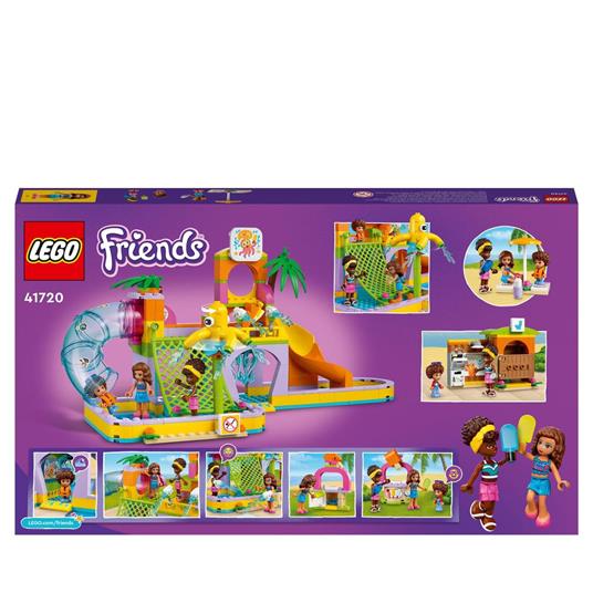 LEGO Friends 41720 Parco Acquatico, Piscina con Scivolo con Mini