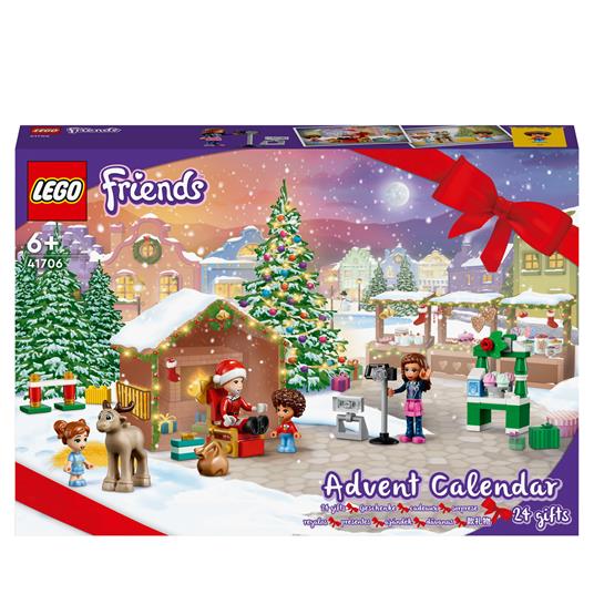 LEGO Friends 41706 Calendario dell'Avvento, Set 2022, 24 Giochi Creativi  Natalizi con Babbo Natale, Pupazzo di Neve e Renne - LEGO - LEGO Friends -  TV & Movies - Giocattoli