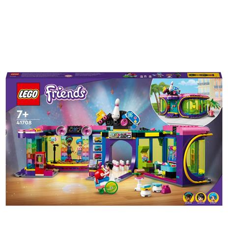 LEGO Friends 41708 Arcade Roller Disco, Mini Bambolina Andrea, Idea Regalo, Giochi per Bambine e Bambini dai 7 Anni