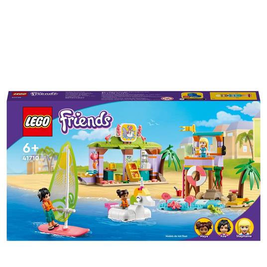 LEGO Friends 41710 Divertimento sulla Spiaggia dei Surfer, Costruzioni con Unicorno Giocattolo, Giochi per Bambini dai 6 Anni