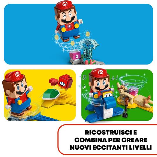 LEGO Super Mario 71398 Lungomare di Dorrie - Pack di Espansione, Giocattoli per Bambini dai 6 Anni in su con Granchio - 4