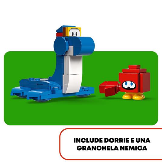 LEGO Super Mario 71398 Lungomare di Dorrie - Pack di Espansione, Giocattoli per Bambini dai 6 Anni in su con Granchio - 5