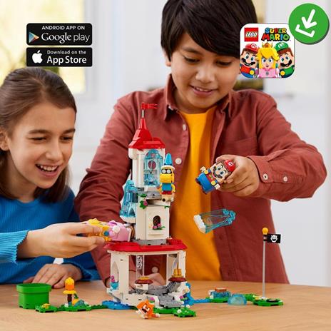 LEGO Super Mario 71407 Pack Espansione Costume di Peach Gatto e Torre Ghiacciata, Castello Giocattolo con 3 Figure - 2