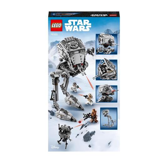 LEGO Star Wars AT-ST di Hoth con Minifigure di Chewbacca e Droide, Modellino del Film L'Impero Colpisce Ancora, 75322 - 8