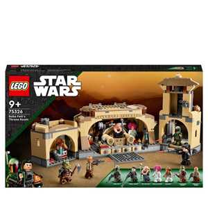 Giocattolo LEGO Star Wars 75326 La Sala del Trono di Boba Fett, Jabba con 7 Minifigure Guerre Stellari, Giochi per Bambini di 9+ Anni LEGO