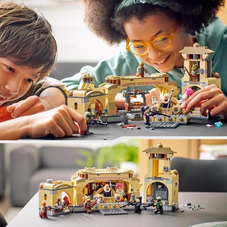 LEGO Star Wars 75326 La Sala del Trono di Boba Fett, Jabba con 7 Minifigure Guerre Stellari, Giochi per Bambini di 9+ Anni - 2