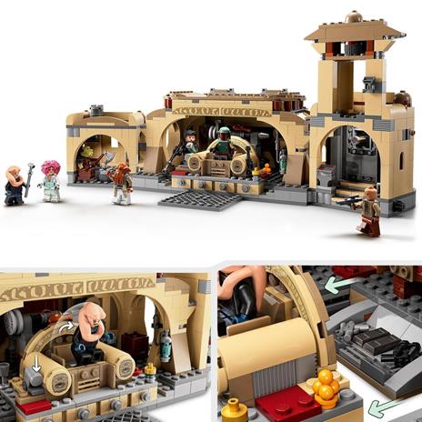 LEGO Star Wars 75326 La Sala del Trono di Boba Fett, Jabba con 7 Minifigure Guerre Stellari, Giochi per Bambini di 9+ Anni - 4