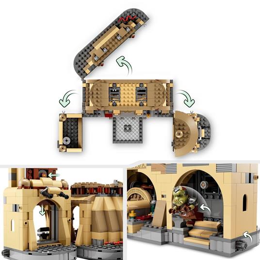 LEGO Star Wars 75326 La Sala del Trono di Boba Fett, Jabba con 7 Minifigure Guerre Stellari, Giochi per Bambini di 9+ Anni - 5