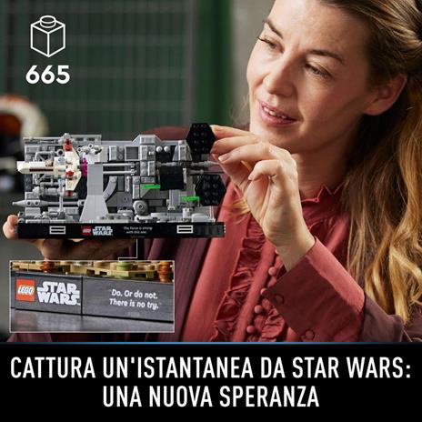 LEGO Star Wars 75329 Diorama Volo sulla Trincea della Morte Nera, Set Guerre Stellari per Adulti, TIE Advanced di Darth Vader - 3