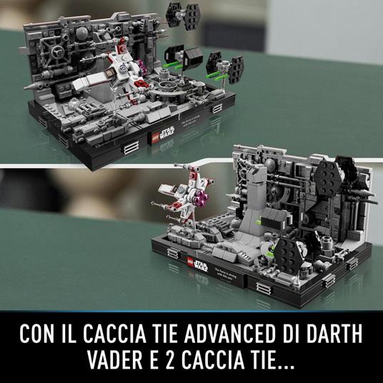 LEGO Star Wars 75329 Diorama Volo sulla Trincea della Morte Nera, Set Guerre Stellari per Adulti, TIE Advanced di Darth Vader - 4