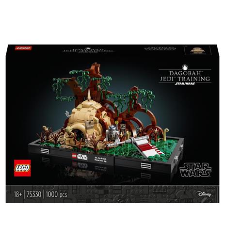 LEGO Star Wars 75330 Diorama Addestramento Jedi su Dagobah, Set Guerre Stellari per Adulti, Minifigure Yoda e Luke Skywalker