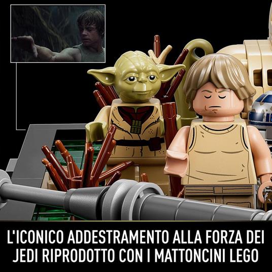LEGO Star Wars 75330 Diorama Addestramento Jedi su Dagobah, Set Guerre Stellari per Adulti, Minifigure Yoda e Luke Skywalker - 4