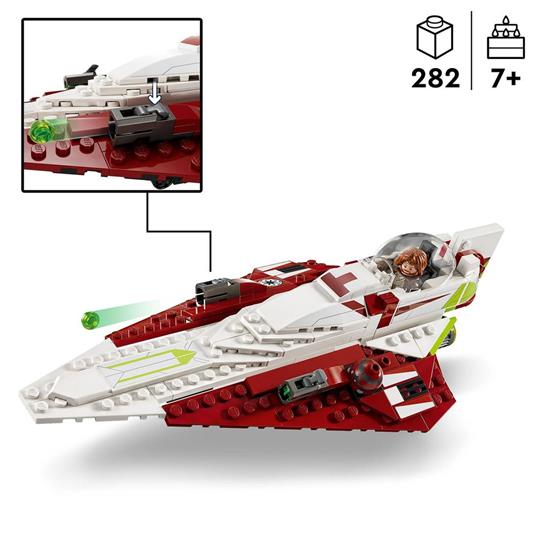 LEGO Star Wars 75333 Jedi Starfighter di Obi-Wan Kenobi, Set l'Attacco dei Cloni con Droide e Minifigure Taun We, Spada Laser - 3
