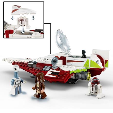 LEGO Star Wars 75333 Jedi Starfighter di Obi-Wan Kenobi, Set l'Attacco dei Cloni con Droide e Minifigure Taun We, Spada Laser - 4