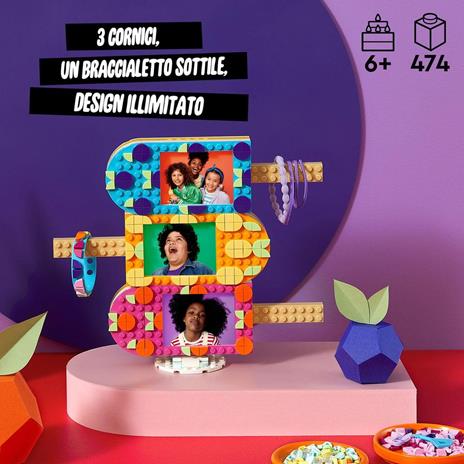 LEGO DOTS 41956 Cornici e Braccialetto - Gelato, Set Fai da Te con Portafoto, Regalo Creativo, Giochi per Bambini - 2