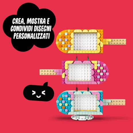LEGO DOTS 41956 Cornici e Braccialetto - Gelato, Set Fai da Te con Portafoto, Regalo Creativo, Giochi per Bambini - 4