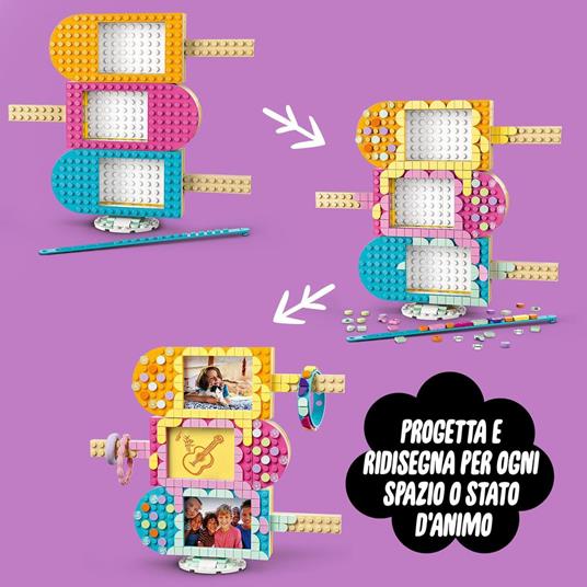 LEGO DOTS 41956 Cornici e Braccialetto - Gelato, Set Fai da Te con Portafoto, Regalo Creativo, Giochi per Bambini - 5