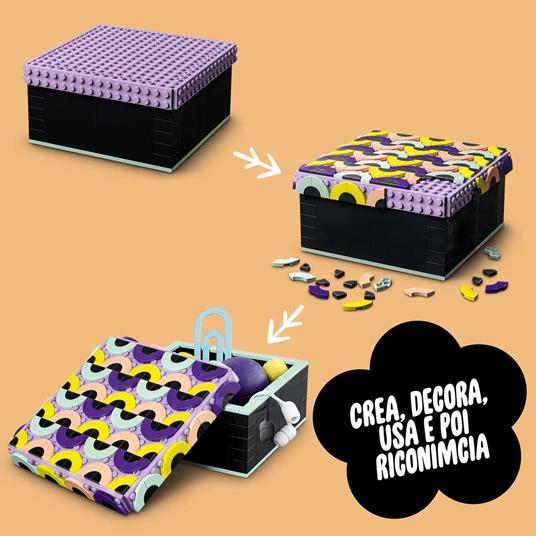 LEGO DOTS 41960 My Big Box, Fai da Te, Contenitore con Coperchio Portaoggetti, Regalo Creativo, Giochi per Bambini dai 6 Anni - 4