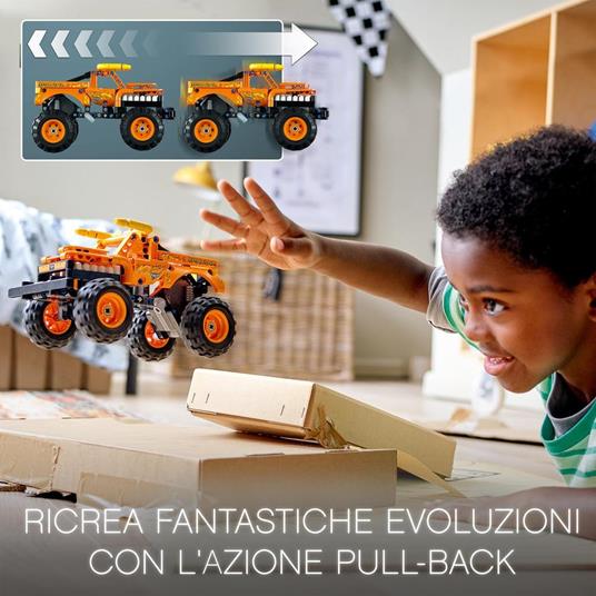 LEGO Technic Monster Jam El Toro Loco, Set 2 in 1 Camion e Macchina Giocattolo, per Bambini di 7+ Anni, 42135 - 3