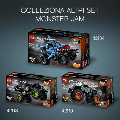 LEGO Technic 42135 Monster Jam El Toro Loco, Set 2 in 1 Camion e Macchina Giocattolo, per Bambini di 7+ Anni - 6
