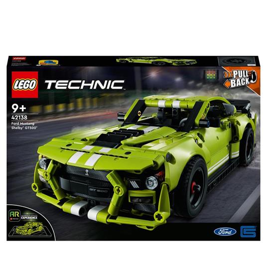 LEGO Technic 42138 Ford Mustang Shelby GT500, Modellino Auto da Costruire, Macchina Giocattolo, con App AR