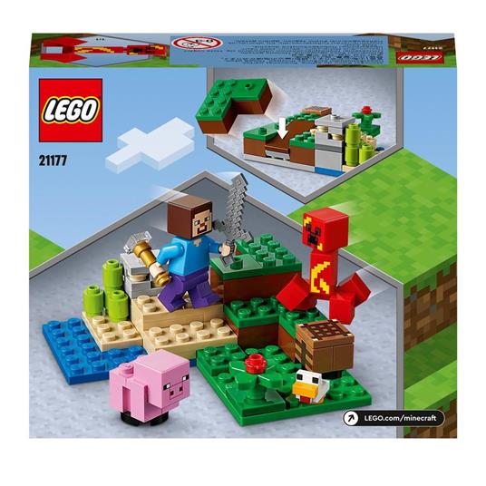 LEGO Minecraft 21177 L'agguato del Creeper, Mattoncini da Costruzione con  Steve e 2 Minifigure, Giochi per Bambini 7+ Anni - LEGO - Minecraft - TV &  Movies - Giocattoli