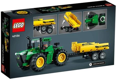 LEGO Technic 42136 John Deere 9620R 4WD Tractor, Giochi Creativi, Trattore con Rimorchio, Replica Modello da Costruzione - 3