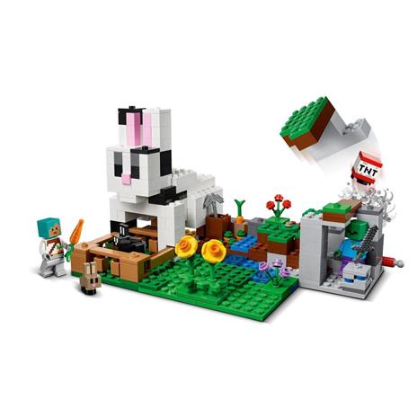 LEGO Minecraft 21181 Il Ranch del Coniglio, Giochi per Bambini e Bambine di 8+ Anni con Figure di Domatore, Zombie e Animali - 3