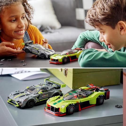 LEGO Speed Champions 76910 Aston Martin Valkyrie AMR Pro e Aston Martin Vantage GT3, Set 2 Auto Giocattolo per Bambini - 2