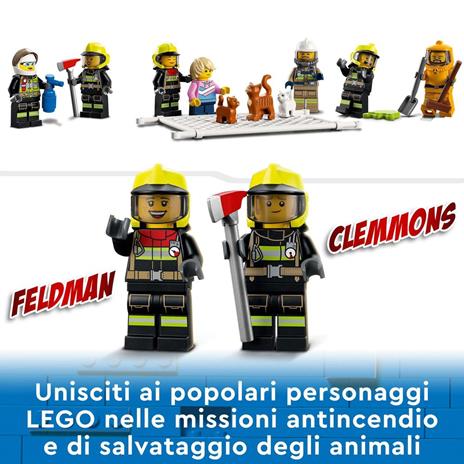 LEGO City Fire 60321 Vigili del Fuoco, Edificio con Fiamme, Camion dei Pompieri Giocattolo, Giochi per Bambini e Bambine - 5