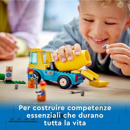 LEGO City Great Vehicles 60325 Autobetoniera, Camion Giocattolo, Giochi per Bambini dai 4 Anni in su con Veicoli da Cantiere - 6