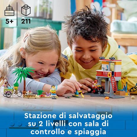LEGO City 60328 Postazione del Bagnino, Set con ATV e Strada, Giocattoli Creativi, Idea Regalo, Giochi per Bambini e Bambine - 2
