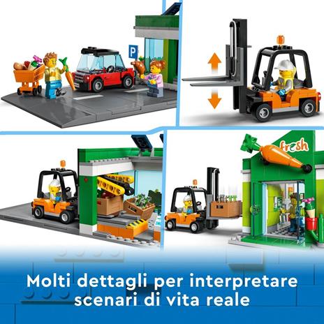 LEGO City 60347 Negozio di Alimentari, con Carrello Elevatore, Frutta e Verdura Giocattolo, Giochi per Bambini dai 6 Anni - 4