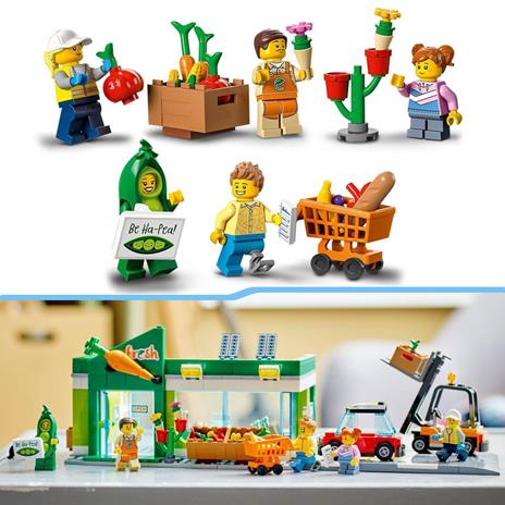 LEGO City 60347 Negozio di Alimentari, con Carrello Elevatore, Frutta e Verdura Giocattolo, Giochi per Bambini dai 6 Anni - 5
