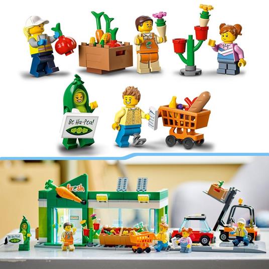 LEGO City 60347 Negozio di Alimentari, con Carrello Elevatore, Frutta e Verdura Giocattolo, Giochi per Bambini dai 6 Anni - 5