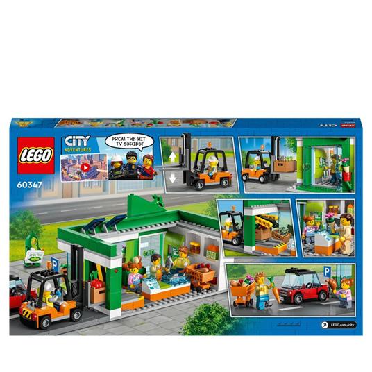 LEGO City 60347 Negozio di Alimentari, con Carrello Elevatore, Frutta e Verdura Giocattolo, Giochi per Bambini dai 6 Anni - 8