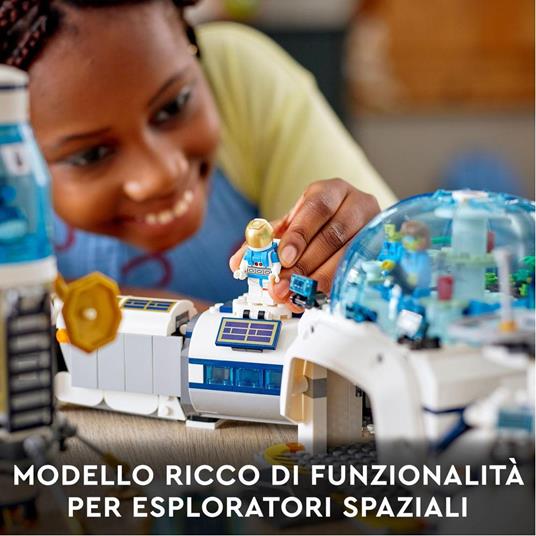 LEGO City 60350 Base di Ricerca Lunare, Centro Spaziale Giocattolo NASA con Veicolo Rover e 6 Minifigure di Astronauti - 7