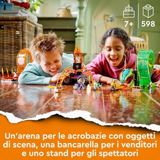 LEGO City Stuntz 60339 Arena delle Acrobazie, Monster Truck, Moto Giocattolo con Minifigure, Giochi per Bambini dai 7 Anni - 2