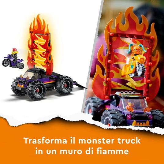 LEGO City Stuntz 60339 Arena delle Acrobazie, Monster Truck, Moto Giocattolo con Minifigure, Giochi per Bambini dai 7 Anni - 5
