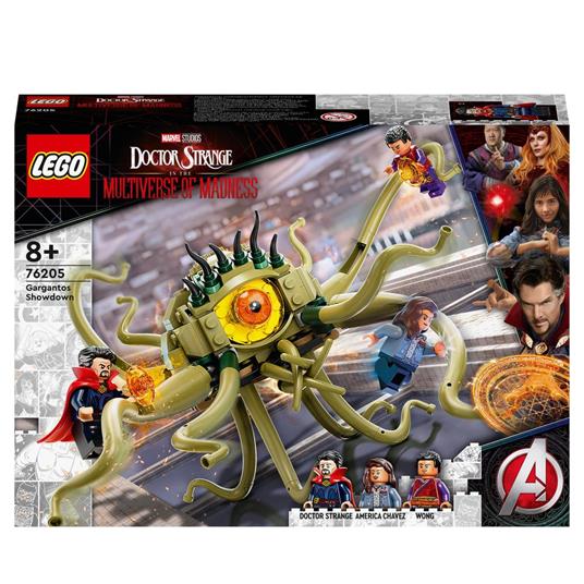 LEGO Marvel 76205 Faccia A Faccia con Gargantos, Piovra e Minifigure di Dr Strange, Giochi per Bambini dai 8 Anni in su