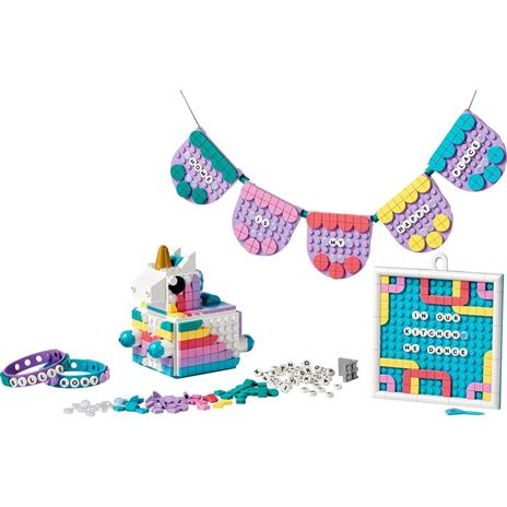 LEGO DOTS 41962 Family Pack Creativo - Unicorno, Regalo per Bambine e Bambini, Set 5in1, Scatola Portaoggetti e Braccialetti - 7