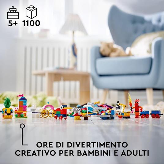 LEGO Classic 11021 90 Anni di Gioco, Scatola con Mattoncini Colorati per 15 Mini Costruzioni di Modelli Iconici - 4