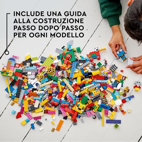 LEGO Classic 11021 90 Anni di Gioco, Scatola con Mattoncini Colorati per 15 Mini Costruzioni di Modelli Iconici - 5