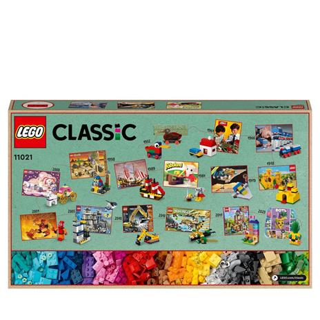 LEGO Classic 11021 90 Anni di Gioco, Scatola con Mattoncini Colorati per 15 Mini Costruzioni di Modelli Iconici - 9